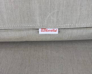 R165 - $225. Couch is in 4 pieces with Sunbrella Cushions. Used on covered screened in porch. 2 ends are 32.75" wide x 32.75" deep x 29" floor to top of back. Center seats are 27.25" wide. 