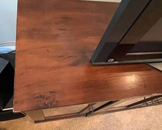 R256 - $95. Media Cabinet. Measures 64" wide x 20" deep x 30" tall. Has some surface wear from use - see photos. 