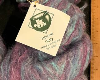 R236 - $40. 4 Skeins of Hand Painted Mohair by Jan Gilray. Code 27. Batch 214. Grown & Spun in New Zealand. 