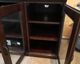 R256 - $95. Media Cabinet. Measures 64" wide x 20" deep x 30" tall. Has some surface wear from use - see photos. 