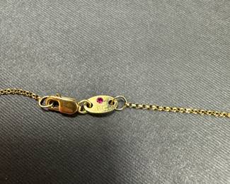 A11 - $450. Roberto Coin 18" 18kt Gold Cable Chain. 