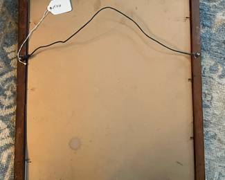 P24 - $25. Golden Retriever Print Signed "Elliott" Measures 15" x 17". Wooden Framed is worn but adds to the character. 