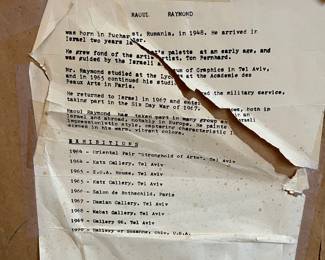 P33 - $75. "Jewish Wedding" Raoul Raymond framed print. Measures 26.25" x 22". 