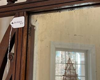 P4 - $325. Antique Edwardian/ Art Nouveau Hall Tree. Measures 23" x 14.25" deep x 81.5" tall. Sturdy but it is a dainty antique! True statement piece in what appears to be original condition. Measures 23" x 14.25" deep x 81.5" tall. 