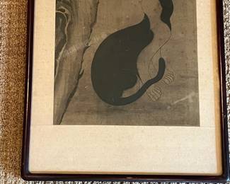 R217 - $150 Japanese Triptych. Each Measures 15.75" x 36.75". One has cats, bunnies & horse. 