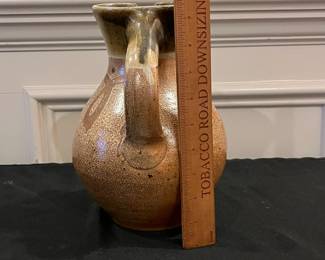 P51 - $100. Mark Hewitt Pottery Water Pitcher. Measures 8.5" at the widest point x 10" tall. No chips, cracks etc.