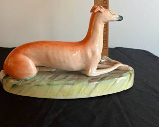 P92 - $95. Staffordshire Greyhound with hare. Does have crazing, chips on the bottom
