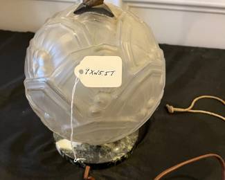 R158 - $150. Emile Carlier Art Deco Bronze Dancer Lamp. Needs to be rewired. Her right arm has been repaired. Measures 9" x 25.5" tall. *Needs* to be rewired - can not be used as is. Stamped under her dress Made in France. 