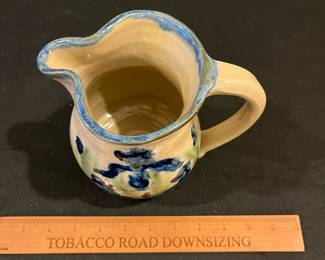 P71 - $15. Janet Resnik Iris Pitcher. Measures 6.75" tall. 