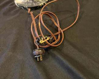 R158 - $150. Emile Carlier Art Deco Bronze Dancer Lamp. Needs to be rewired. Her right arm has been repaired. Measures 9" x 25.5" tall. *Needs* to be rewired - can not be used as is. Stamped under her dress Made in France. 