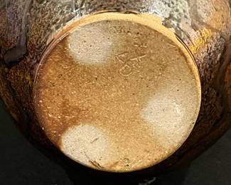 P50 - $100. Mark Hewitt Pottery. Signed WMH (& Aaron Weaver). Measures 8" at the widest part x 13" tall. 