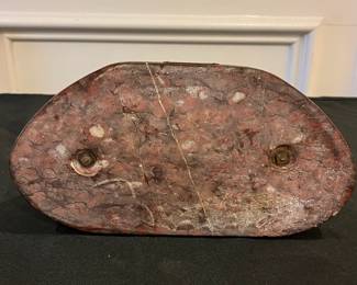 P57 - $250. Bronze Sculpture by Henri Jacobs. Plaque on the front of the marble reads "Fiorentina" Par H. Jacobs. Measures 10" wide x 9" tall. 