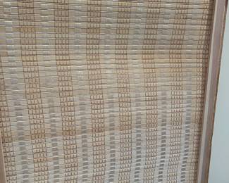 R109 - $60. 4 Panel Folding Screen. Each panel is 19.75" x 70.5" tall. Light weight pine frame