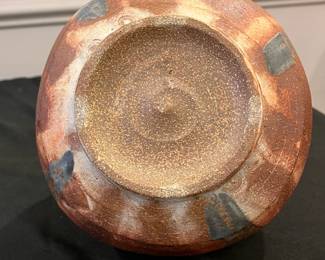 P68 - $20. Squared Pottery Vase. Measures approximately 7" across x 7.5" tall. 