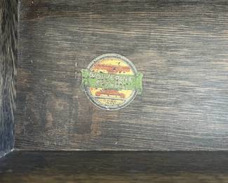 P10 - $150. Wolverine Mfg. Co. Solid Wood Table with Single Drawer. Quarter Sawn Oak. Has been used as an entry table but could also be a desk. Measures 45" wide x 28" deep x 29" tall. 