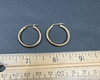 A15 - $220. 14kt Gold Hoop Earrings. 