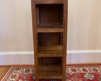 R163 - $35. Small Display Cabinet, Book Shelf. Measures 13.75" square x 35.5" tall. 