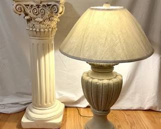 Corinthian Column Pedestal Lamp