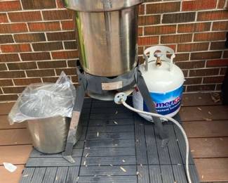 Outdoor Propane Cooker And Tank