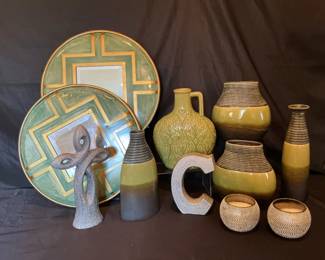 Green, Gold And Silver Decor