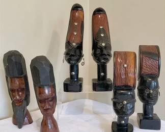 Wooden African Carved Heads