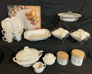 White Ceramic Servingware Collection