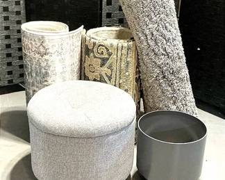 Assorted Rugs And Ottoman