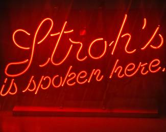 Stroh's Beer neon