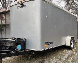 2008 HI-WAY CARGO 6‘ x 14‘ trailer with generator