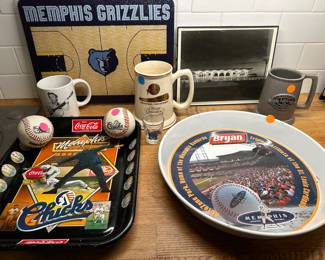 Grizz Cutting board, Chicks & Redbird trays, Schlitz Belle Stein(!), MEM airport (pre parking garage) & more!