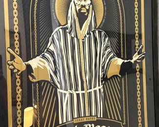 Framed 24" x 36" Issac Haynes "Black Moses" Poster