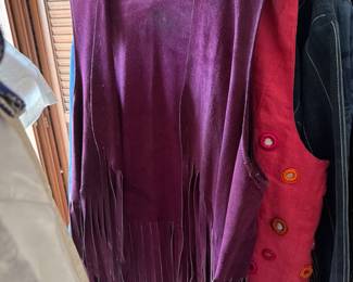 Super Cool Vintage Fringed Purple Vest