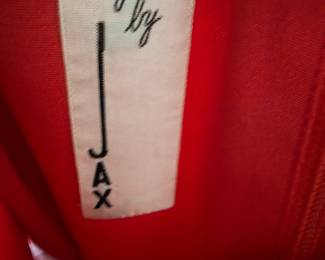 Vintage Red Dress Signed by Jax