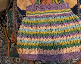 Knit Handbag Lavenders $10.00
