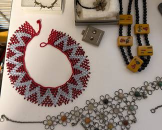 Necklaces and earrings