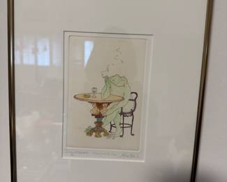 Allen Reid Frog and Boob Table $40.00