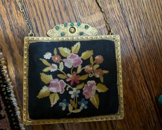 Petite Point Evening Bag CLASP AS IS