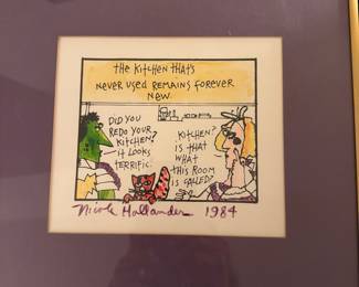 Nicole Hollander 1984 Comic Signed 