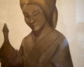 Watercolor of Kwan Yin, Mother of the skies by Won Tai $100.00