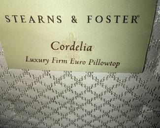 Stearns and Foster Cordelia Boxspring and mattress $800.00 Pristine