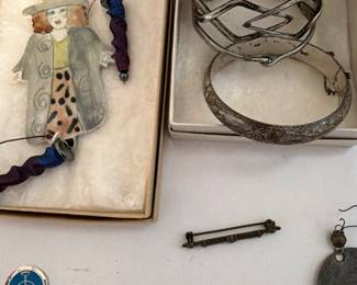 Sterling Fork Bracelet and other costume jewelry
