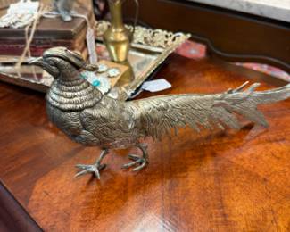 Vintage brass pheasant