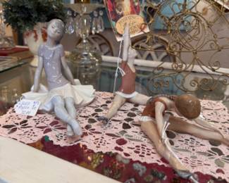 vintage ceramic ballerina figurines