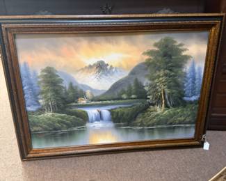 framed oil painting