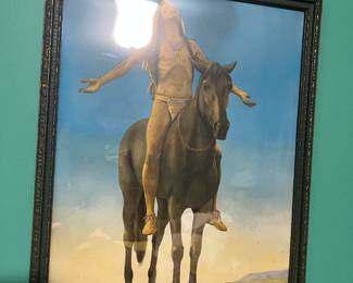 vintage lithograph  of the famous sculpture Appeal to the Great Spirit by Cyrus Dallin