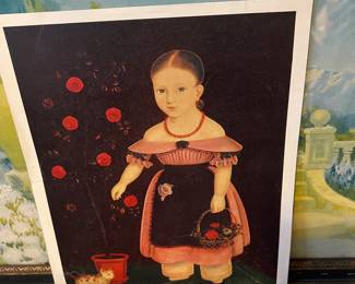 reproduction print  'Little girl in Lavender' by John Bradley