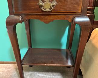Mahogany One-Drawer Side Table – Chippendale Style