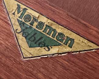 Vintage Duncan Phyfe-style mahogany flip-top table console by Mersman furniture