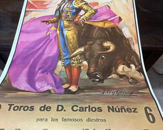 1964 poster vintage Spanish Bullfigting poster