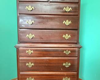 Mahogany Dresser Chippendale Style – Brass Hardware